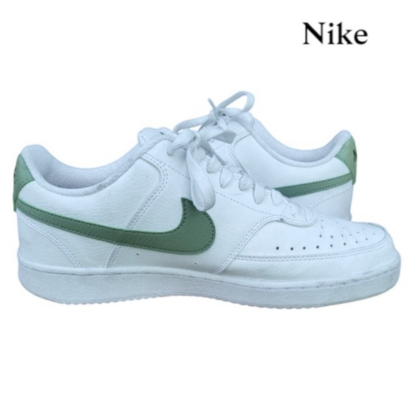 Nike Court Vision Leather Athletic Tennis Shoe Casual Sneaker White Green Men 10 - Picture 5 of 15